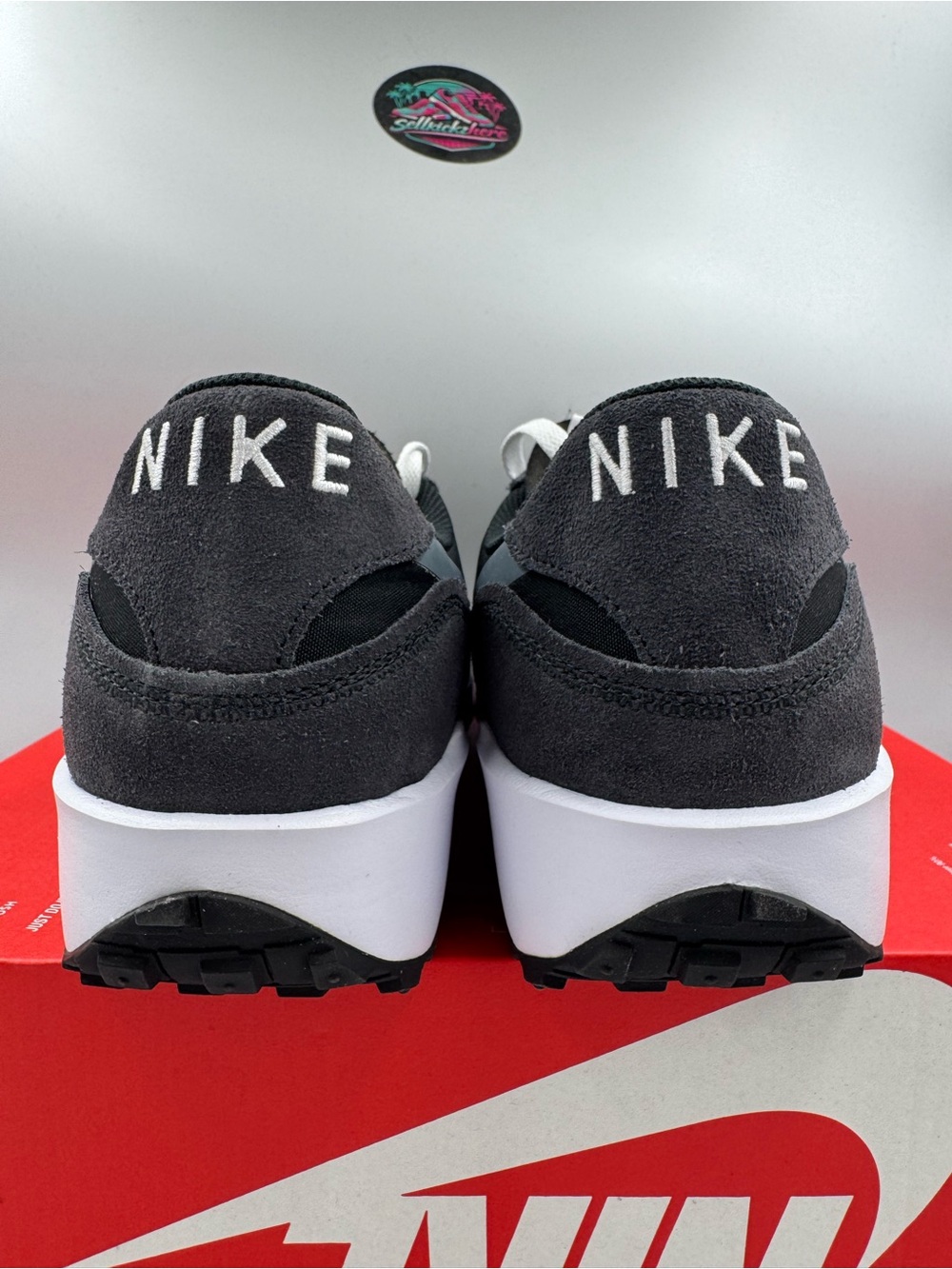 Nike Waffle Nav Black White Off Noir BRAND NEW Size 13 - Picture 4 of 8